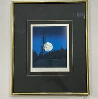 Full view of framed “Summer Solstice” print showing frame, mat and artwork