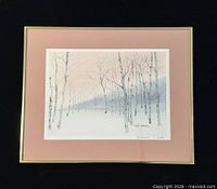 Full view of framed and matted print showing artwork, mat, and frame