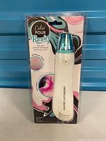 Front view of packaged heat tool