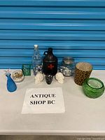 Group shot of all decorative items on table