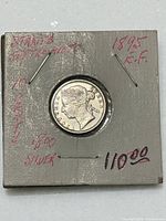 Obverse view in 2×2 holder showing Queen Victoria portrait and handwritten notes
