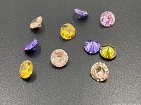 all ten loose gemstones assorted colours