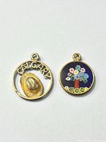 Front view of both pendants side by side