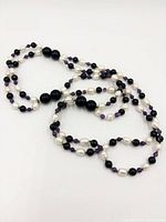 Entire necklace coiled to show bead mix and continuous strand