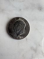Obverse showing Eisenhower portrait, LIBERTY and 1972 date