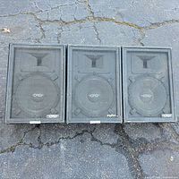 Front view of all three DAP Audio SM-112 speakers