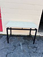 Full view of desk front and frame