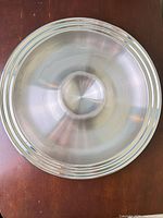 Top view of Lenox stainless chip and dip bowl