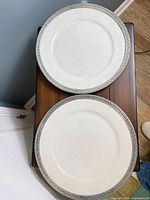 Both platters top view showing design and wear