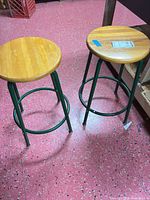 Two matching stools showing overall design