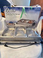 Entire buffet server set in front of original box