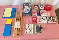 Overview of all items laid out on table