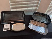 Overview of all pans, racks and booklet