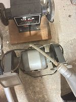 Top view of both bench grinders showing size and layout