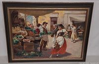 Framed oil painting full view