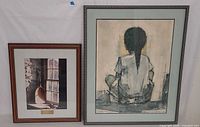 Overall view of both framed prints
