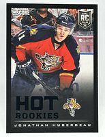 Front of card showing player image, Hot Rookies text, Black Ice border