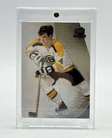 Front of Bobby Orr Upper Deck The Cup card showing image, foil serial 200/249