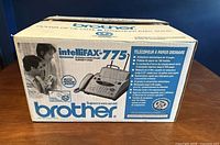 Retail box showing Brother IntelliFAX-775 branding and specifications