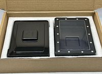 Resin vat and lid inside foam-lined box