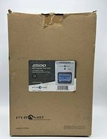 Front of retail carton showing Pyramid 2500 Auto Aligning Time Clock label