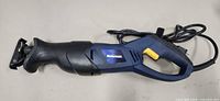 Full view of Mastercraft corded reciprocating saw with cord