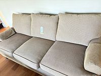 Front view of Barrymore three-seat sofa with cushions