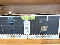 exterior of two 12-piece goblet set boxes