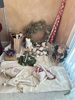 overview of all decorations on blanket