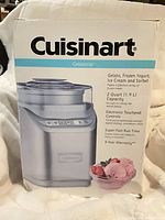 Front of boxed Cuisinart Gelateria ice cream maker