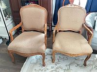 Front view of both matching chairs