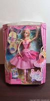 Front of unopened Barbie doll box displaying doll and accessories