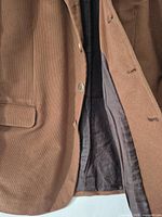 Interior lining and button detail view