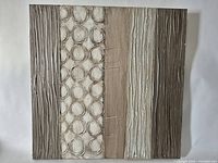 Full front view of square abstract textured painting