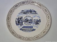 Full view of decorative plate showing design and border