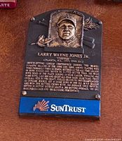 Chipper Jones SunTrust commemorative plaque