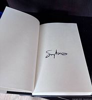 Signed endpaper inside book