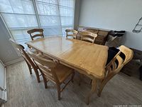 full view dining table with six chairs
