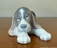 Front view of Lladro beagle puppy figurine