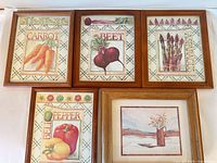 Group shot of all five framed prints