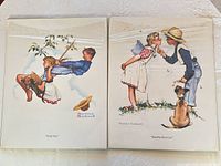 Both Norman Rockwell prints side by side