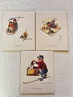 Group shot of the three Norman Rockwell prints