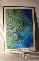 Full view of framed Outer Banks poster