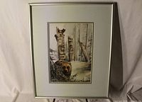 Full view of framed signed print