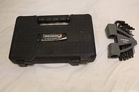 Closed Benchmark socket set case and Husky hex key set side by side