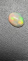 Oval cabochon opal front view