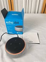 Echo Dot with cable, box, manual