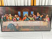Full view of framed Last Supper print