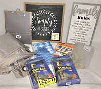 Group shot showing all items in the lot