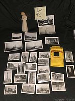Full lot showing figurine, photographs, slide mounts